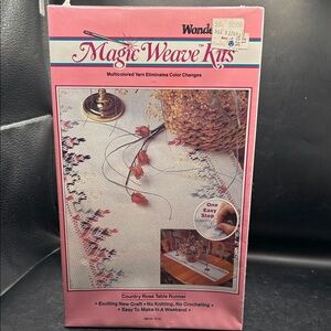 WonderArt Magic Weave Kit for creating a Country Rose Table Runner